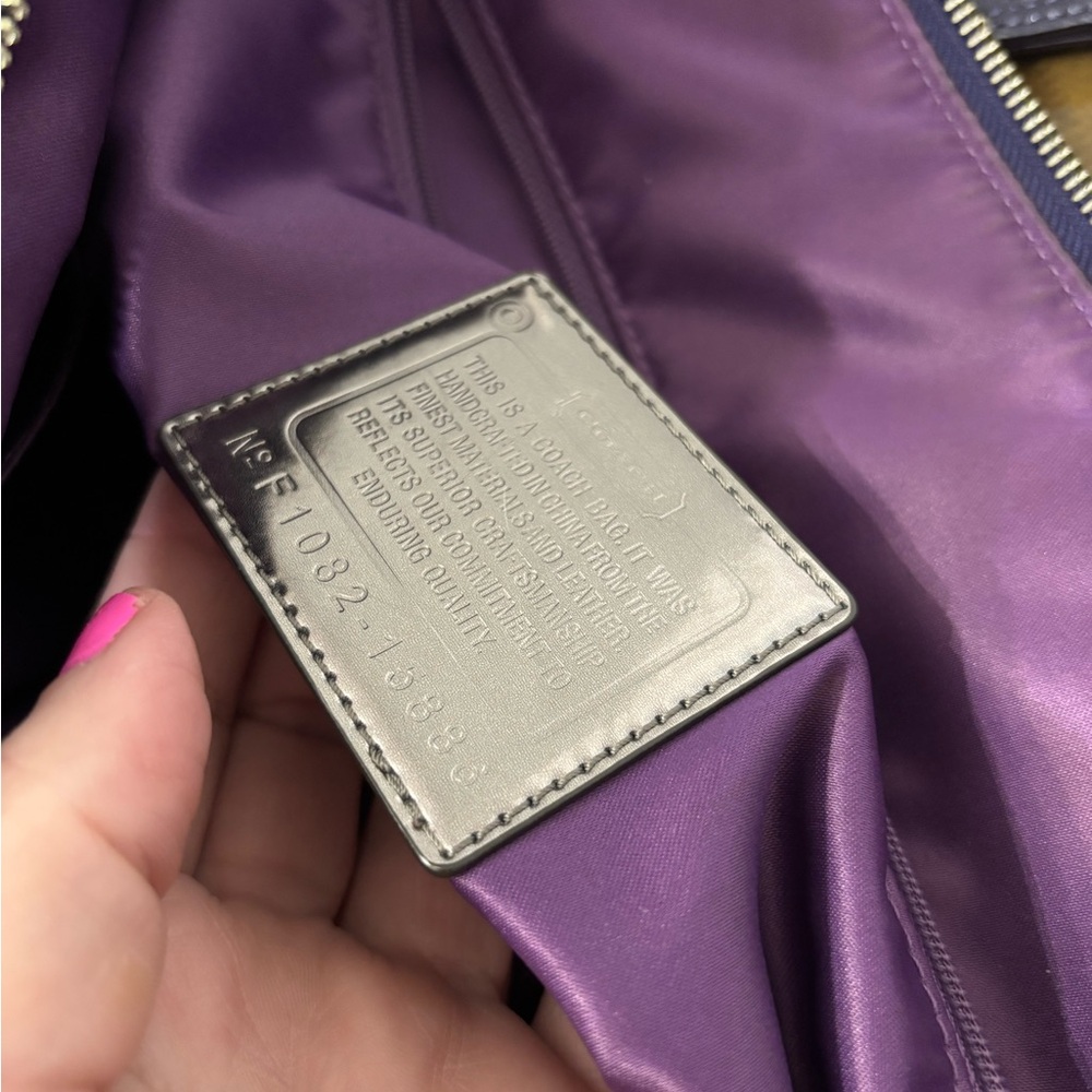 Coach Poppy Tartan Plaid Glam Tote Bag - Picture 10 of 15